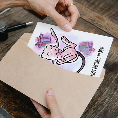 Pokémon Mew Birthday Card