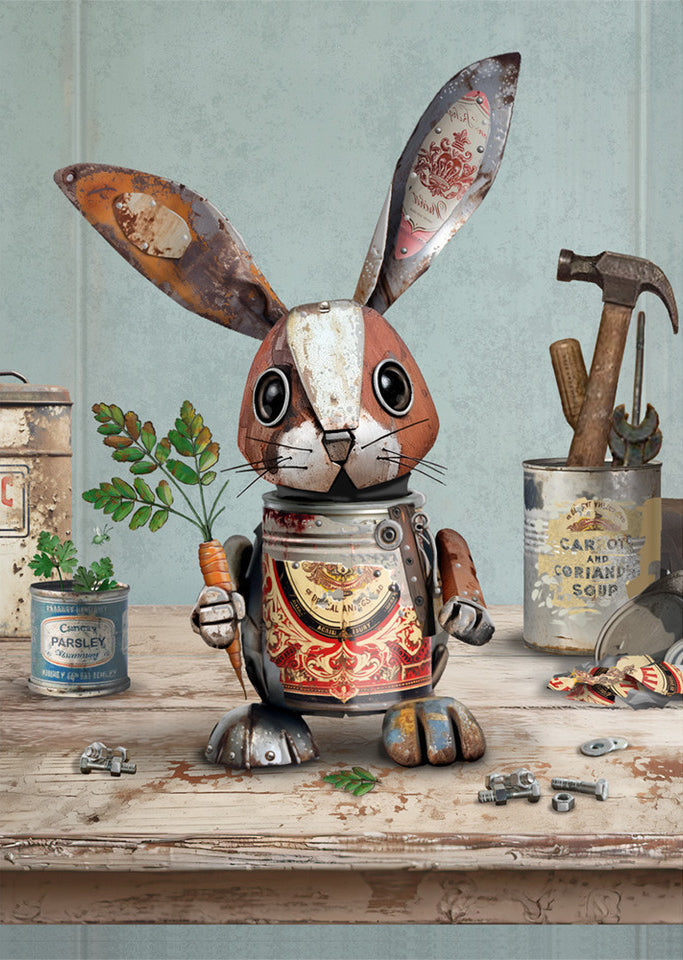 Bug Art Scrap Rabbit Card