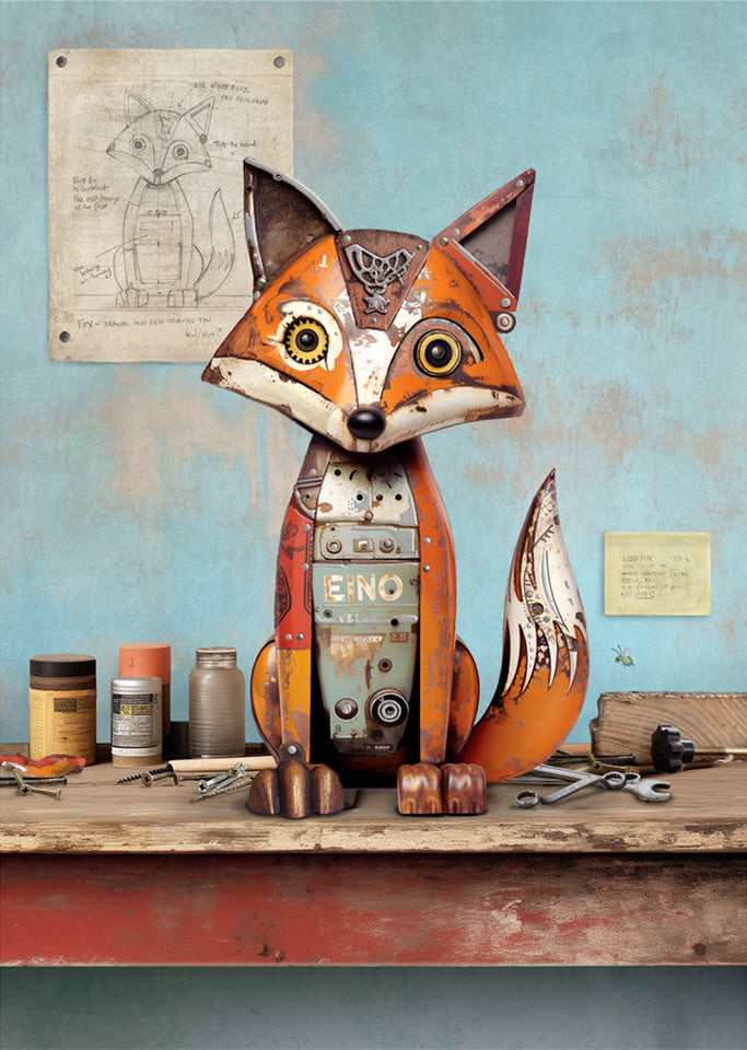 Bug Art Scrap Fox Card