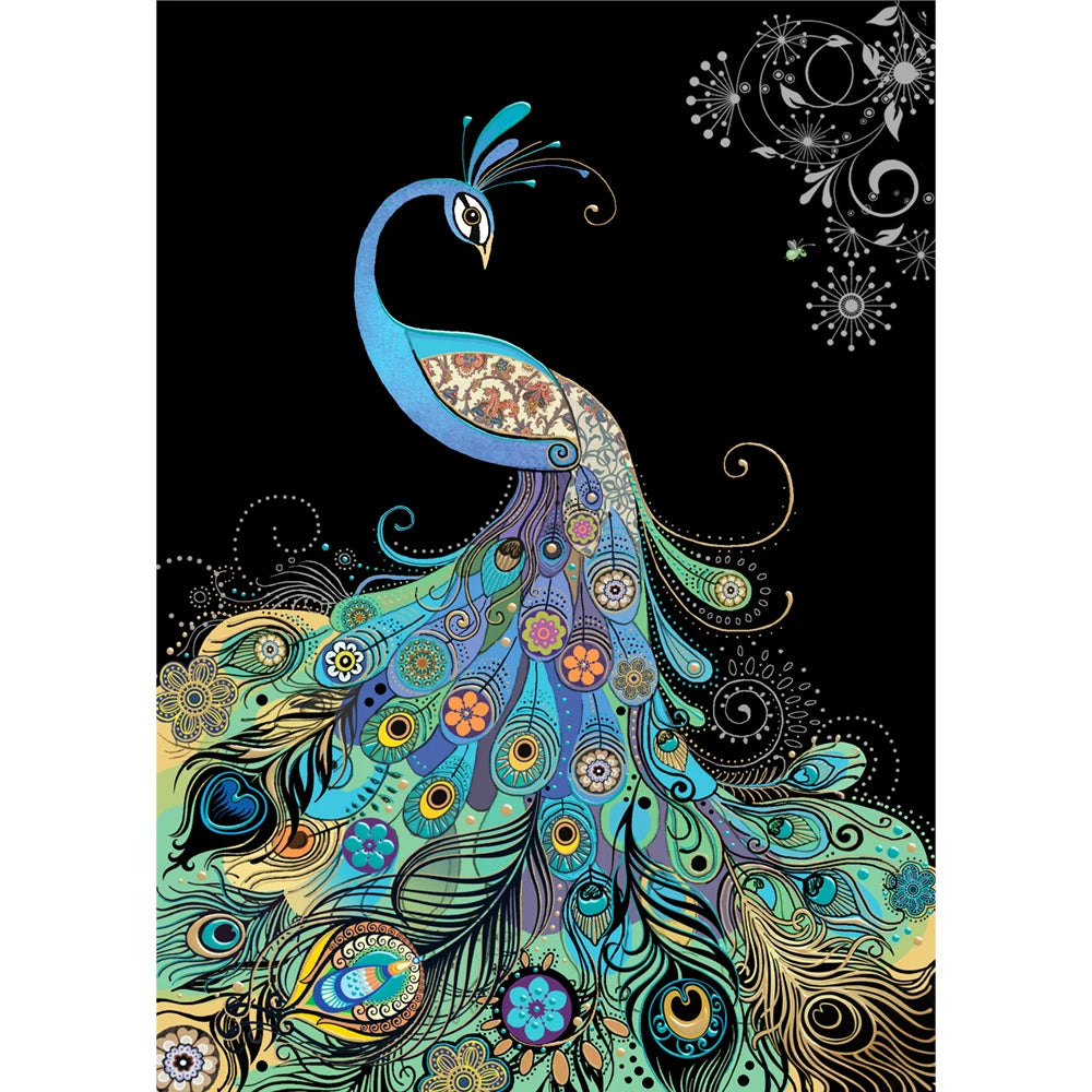 Bug Art Peacock Card