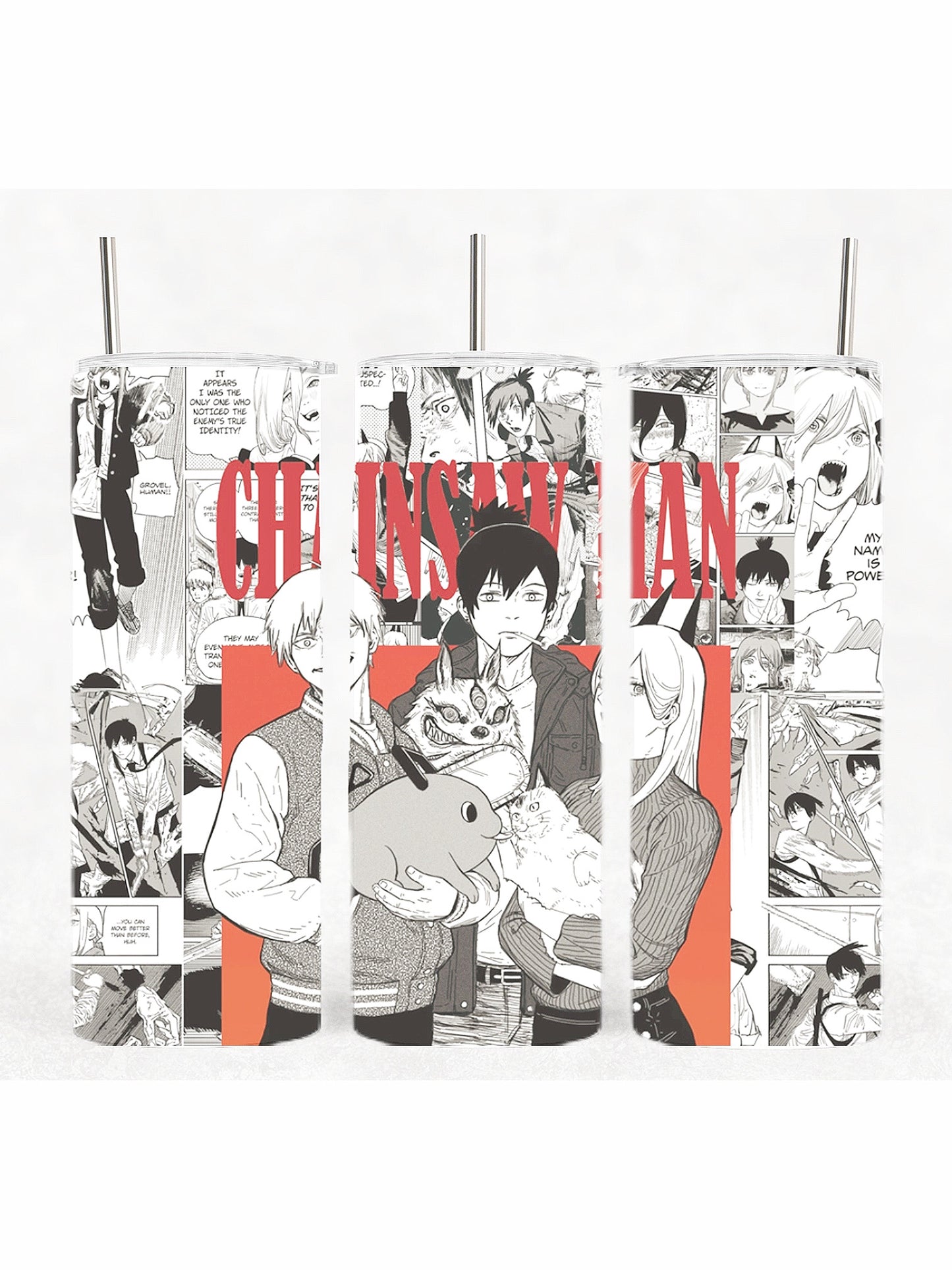 Chainsaw Man & Pets Anime Inspired Tumbler