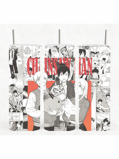 Chainsaw Man & Pets Anime Inspired Tumbler