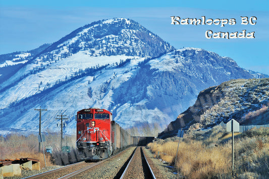 Kamloops City Postcard Train in Spring