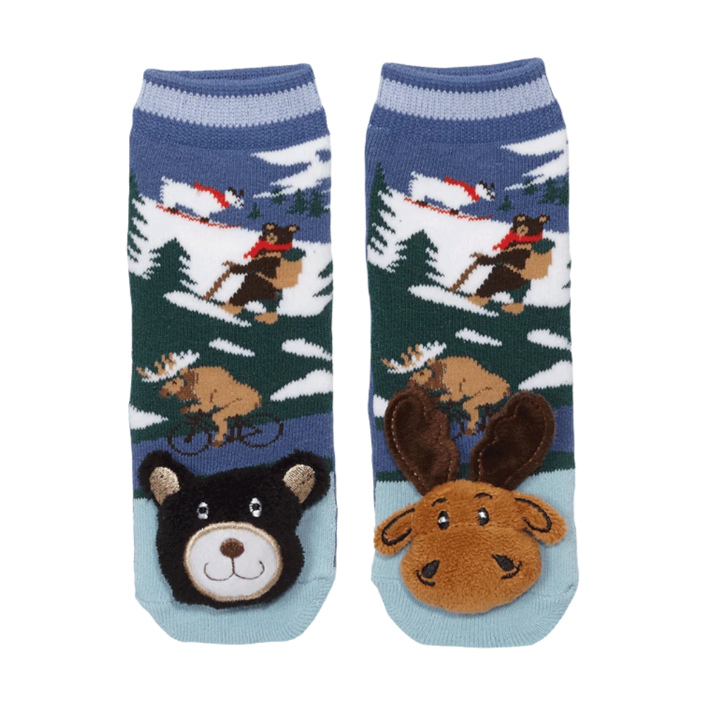 Baby Socks Mountain Moose and Black Bear