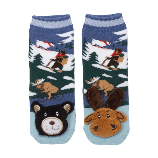 Baby Socks Mountain Moose and Black Bear