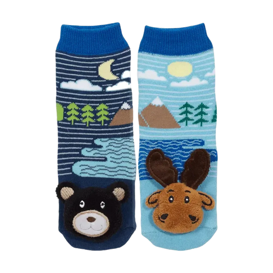Baby Socks Moose and Black Bear