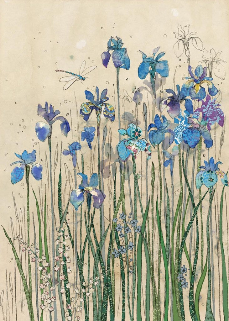 Bug Art Iris Border Card