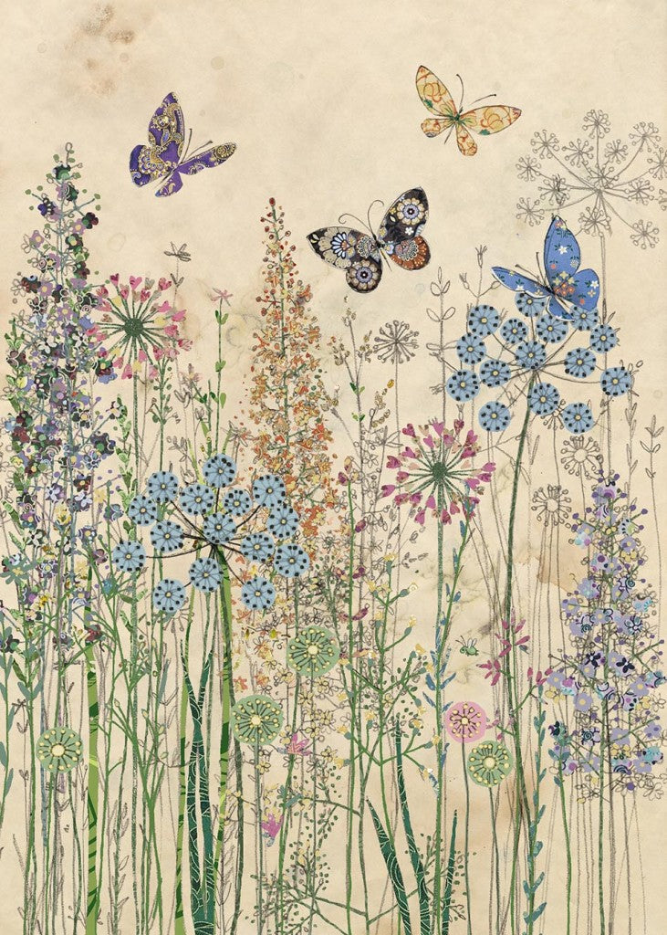 Bug Art Butterfly Grasses Card
