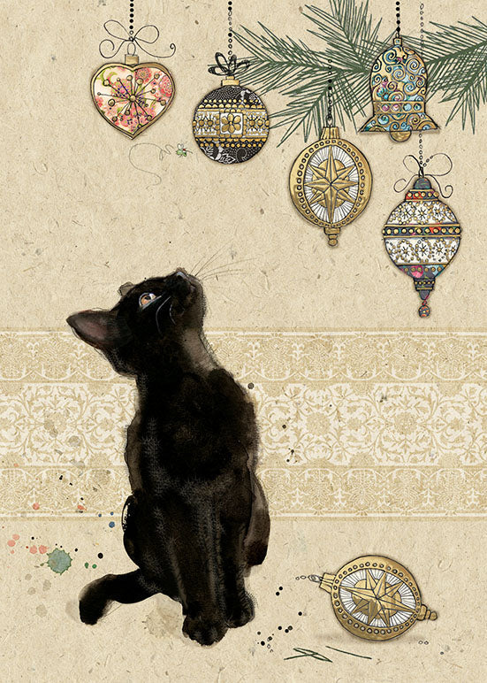 Bug Art Kitten Decorations Card