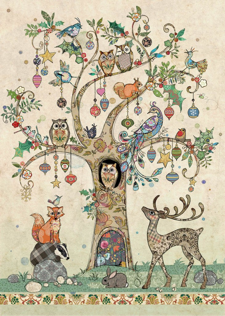 Bug Art Festive Tree Card