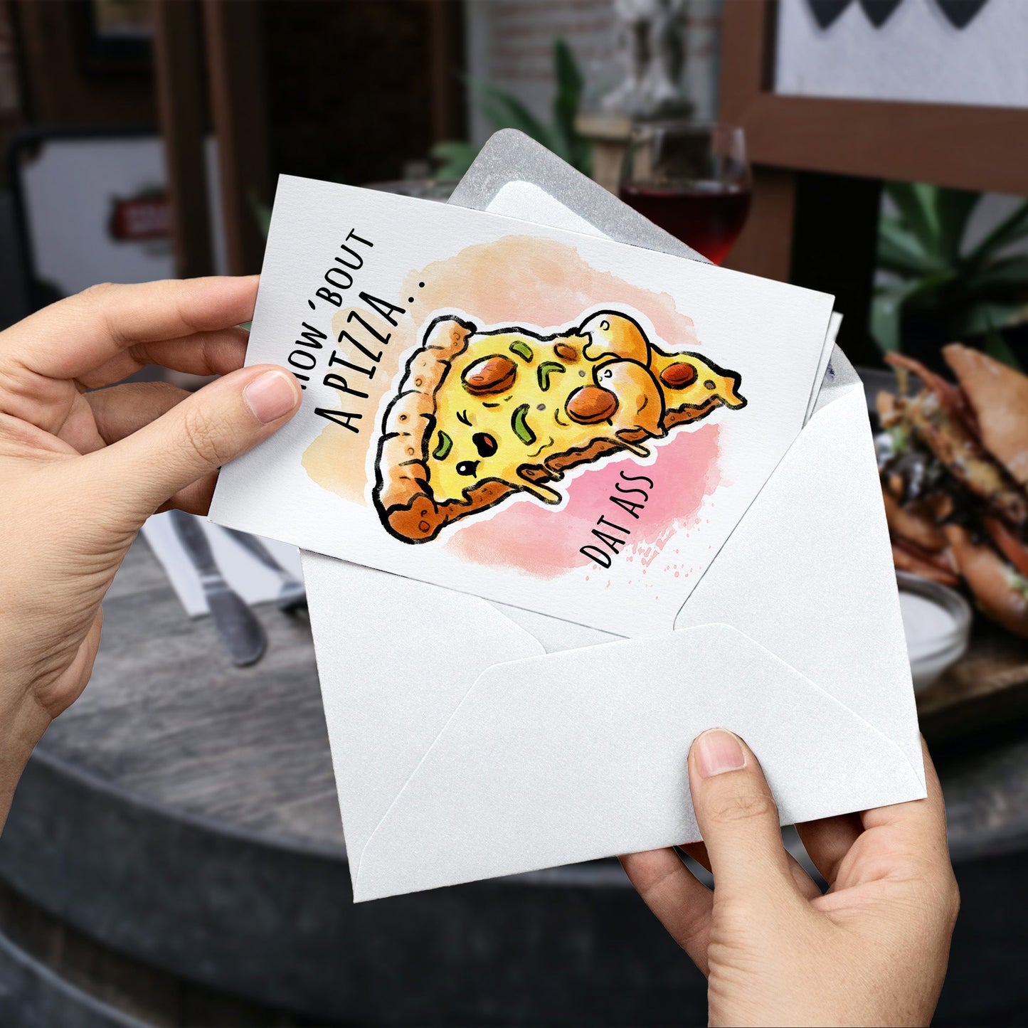 "Pizza dat Ass" - Funny Anniversary Card