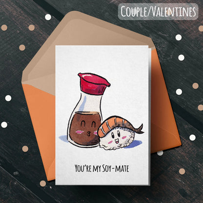 "You're My Soymate" Birthday Card