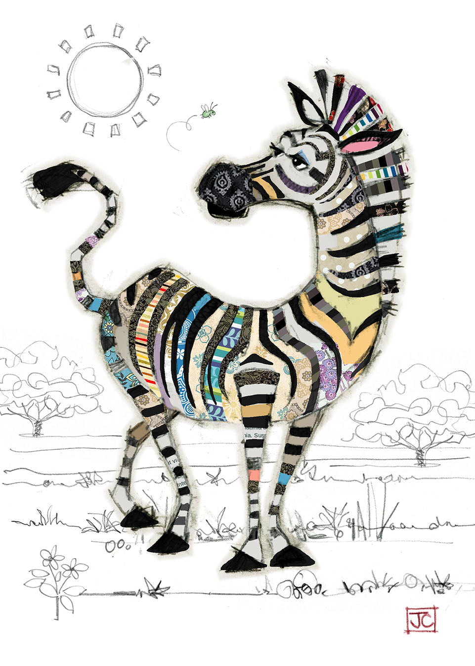 Bug Art Zoe Zebra Card
