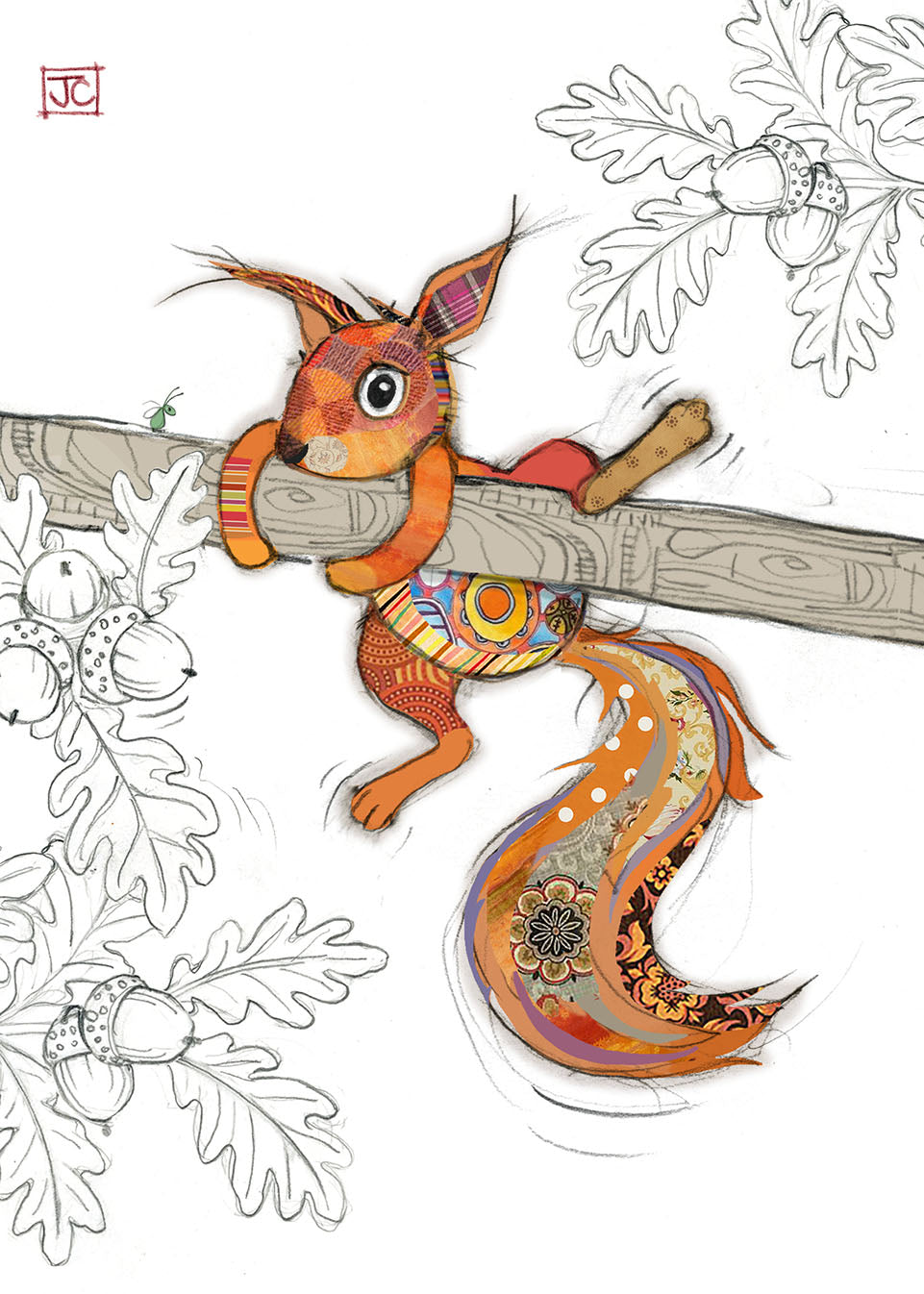 Bug Art Sammy Squirrel Card
