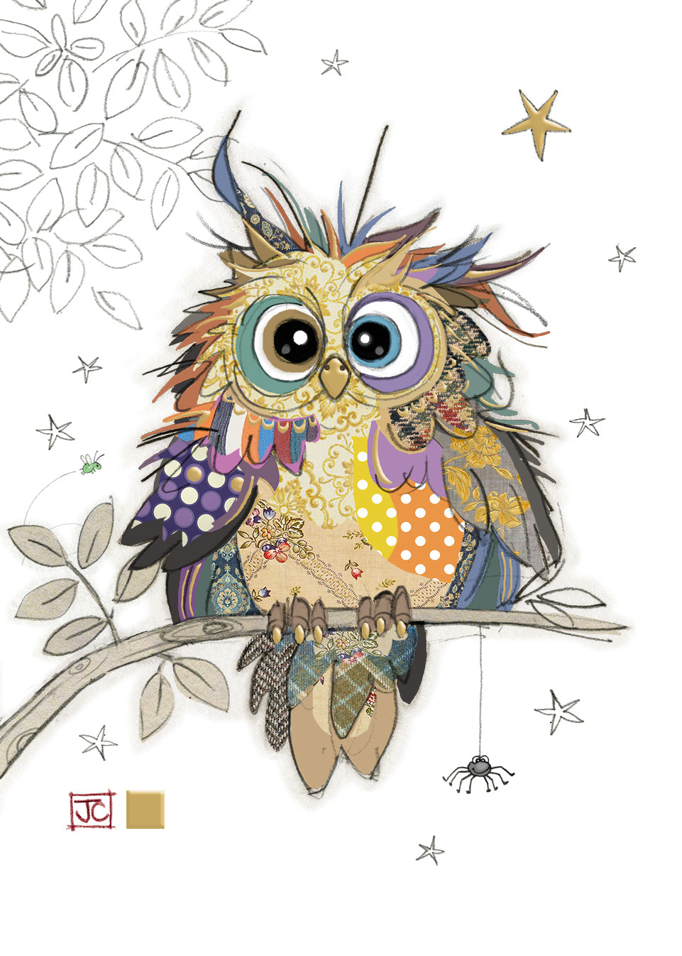 Bug Art Otto Owl Card