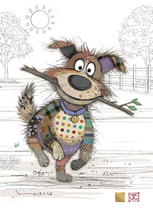 Bug Art Dougie Dog Card