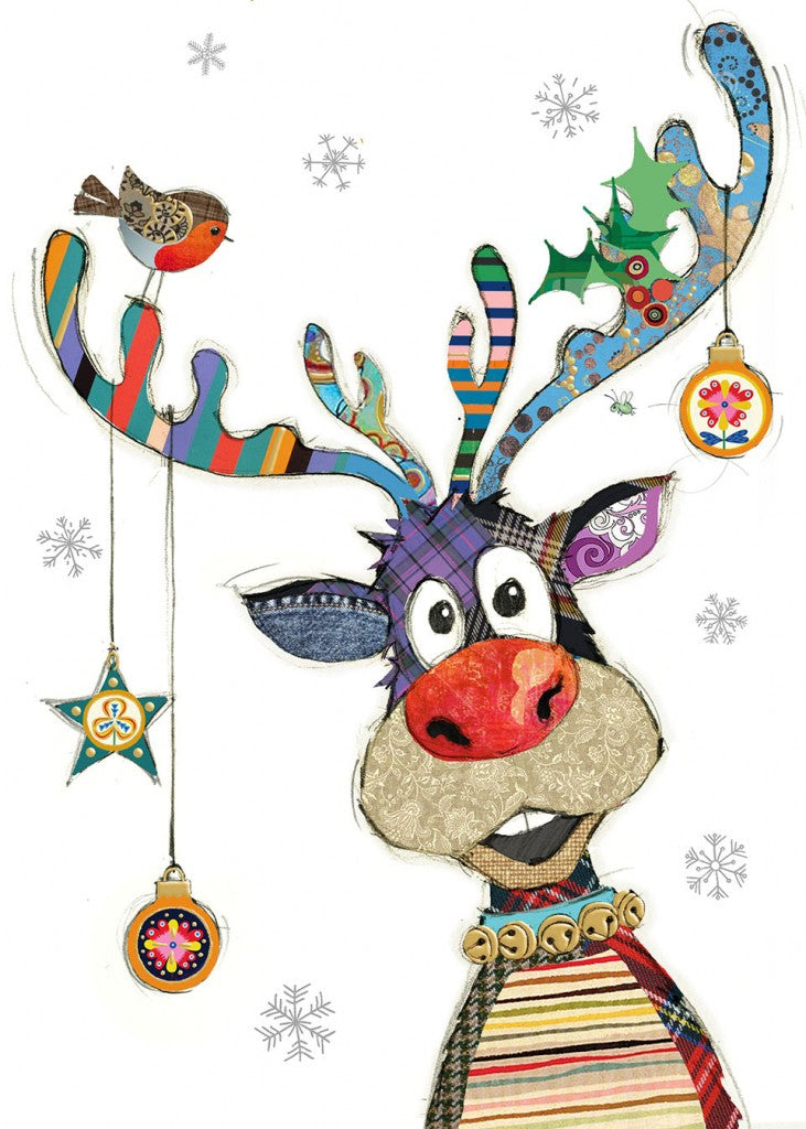 Bug Art Rudolph Baubles Card