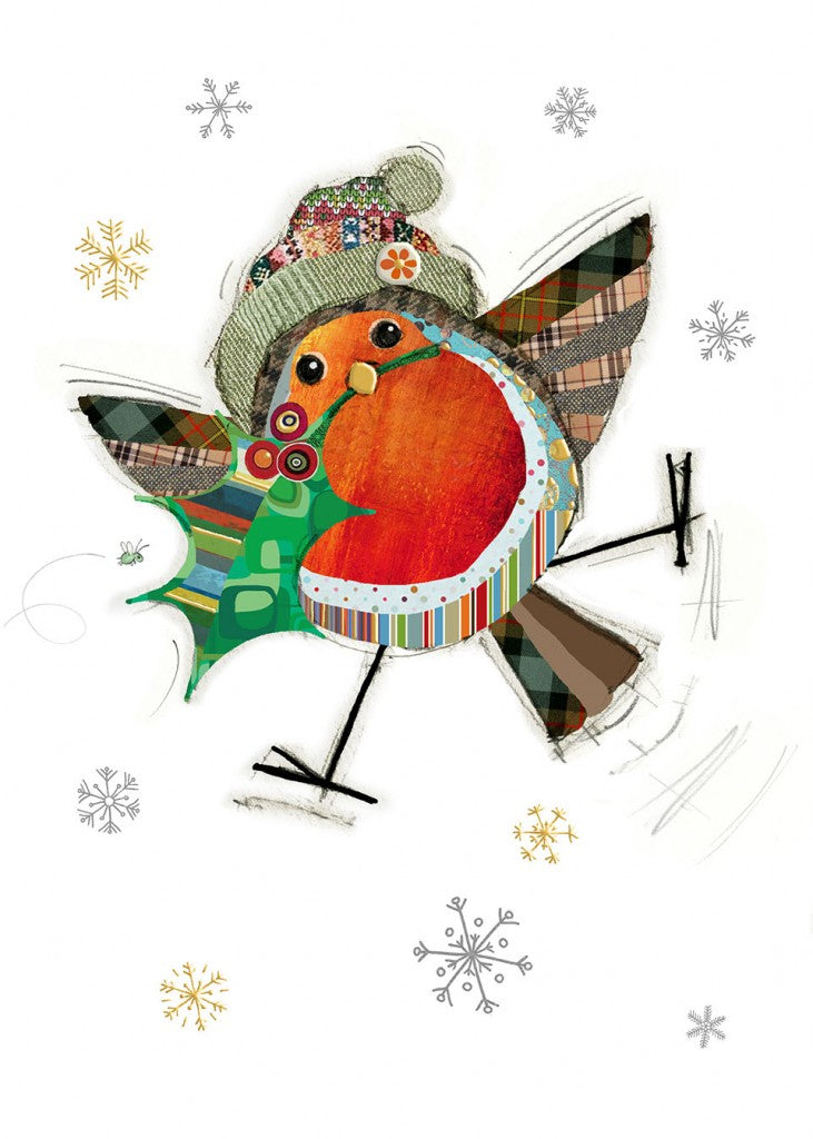 Bug Art Robin Holly Card