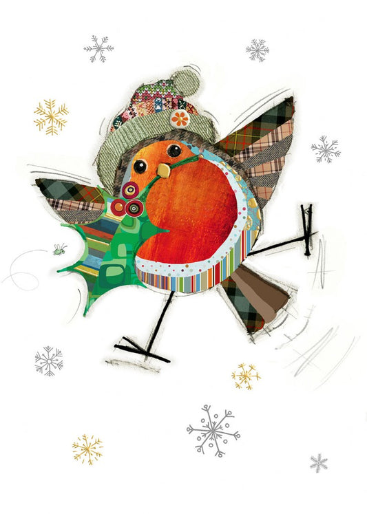 Bug Art Robin Holly Card