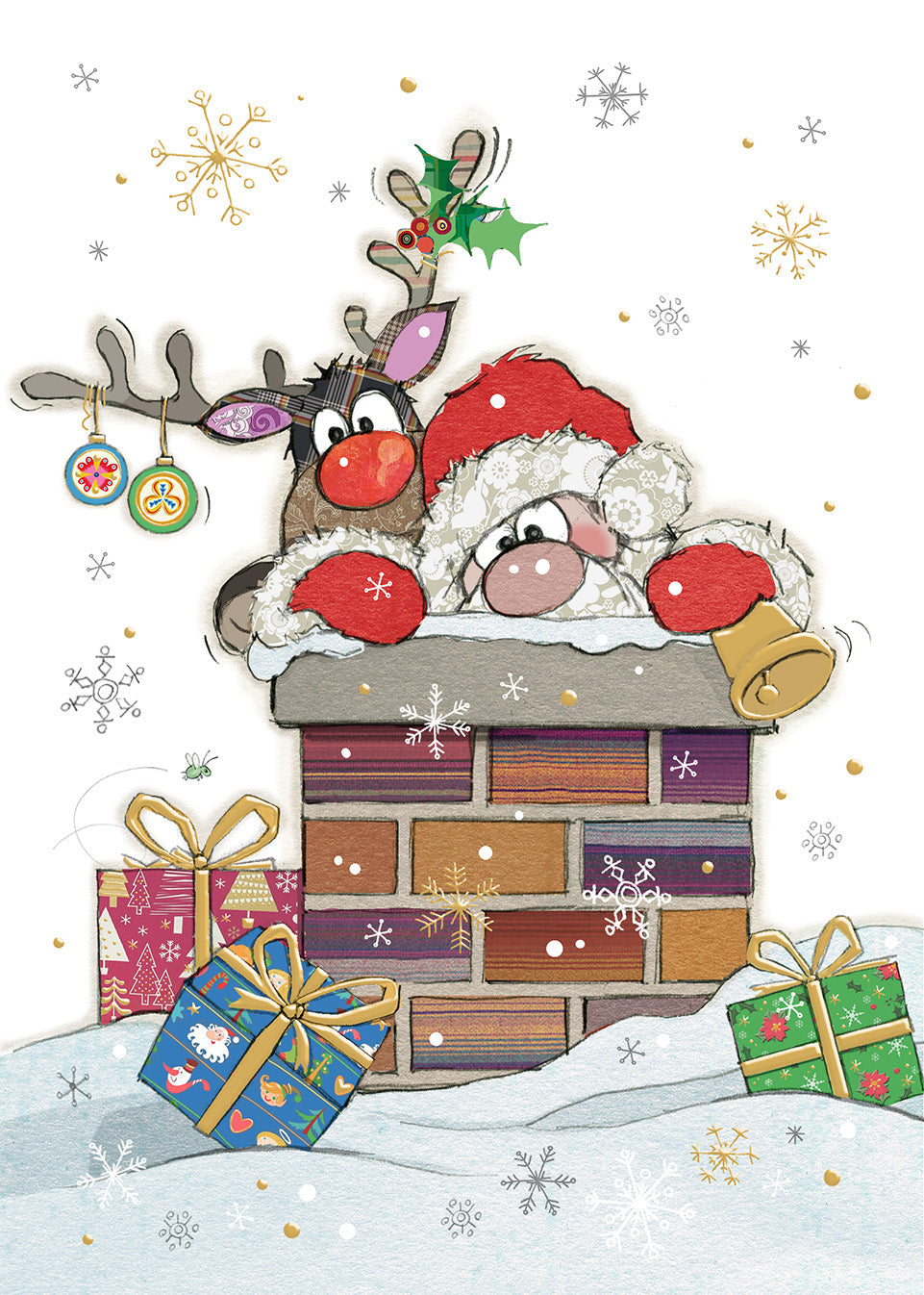 BA Santa and Deer Card