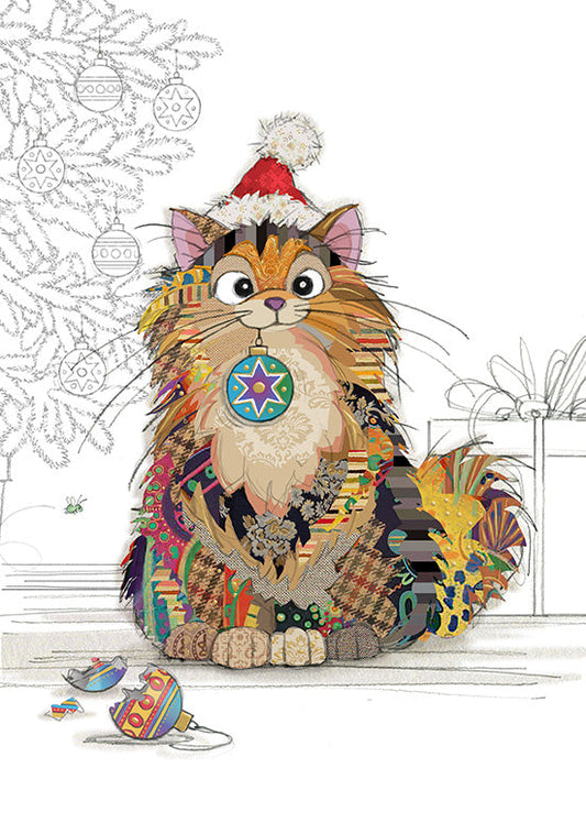 Bug Art Cat Baubles Card