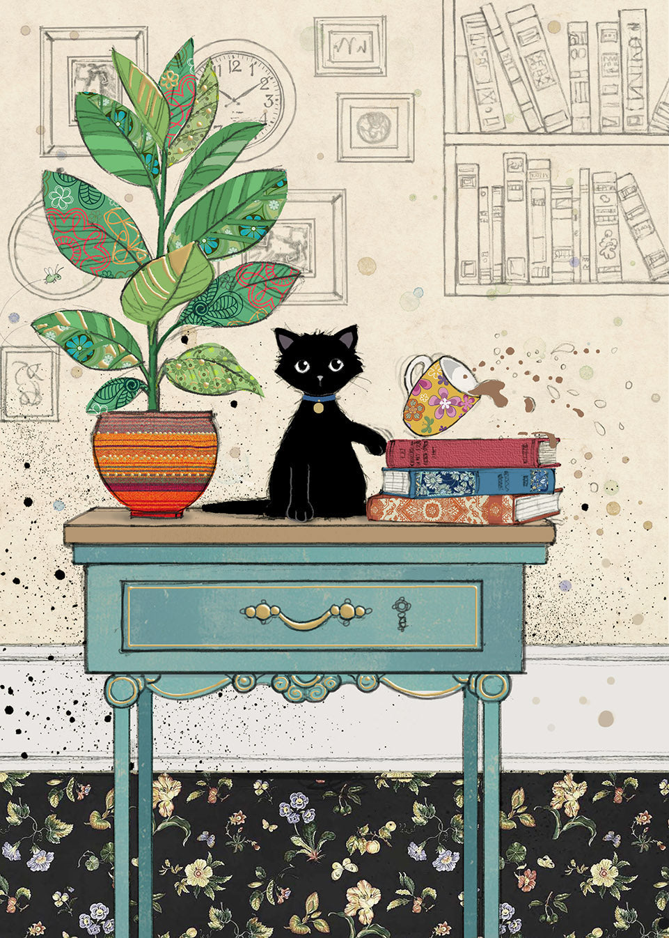 Bug Art Table Kitty Card