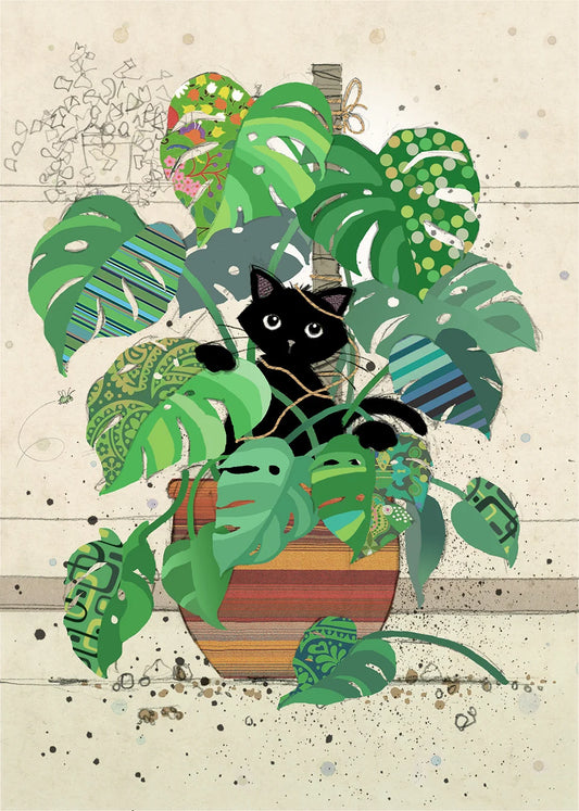 Bug Art Hide-And-Seek Kitty Card