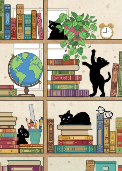 Bug Art Bookcase Kitties