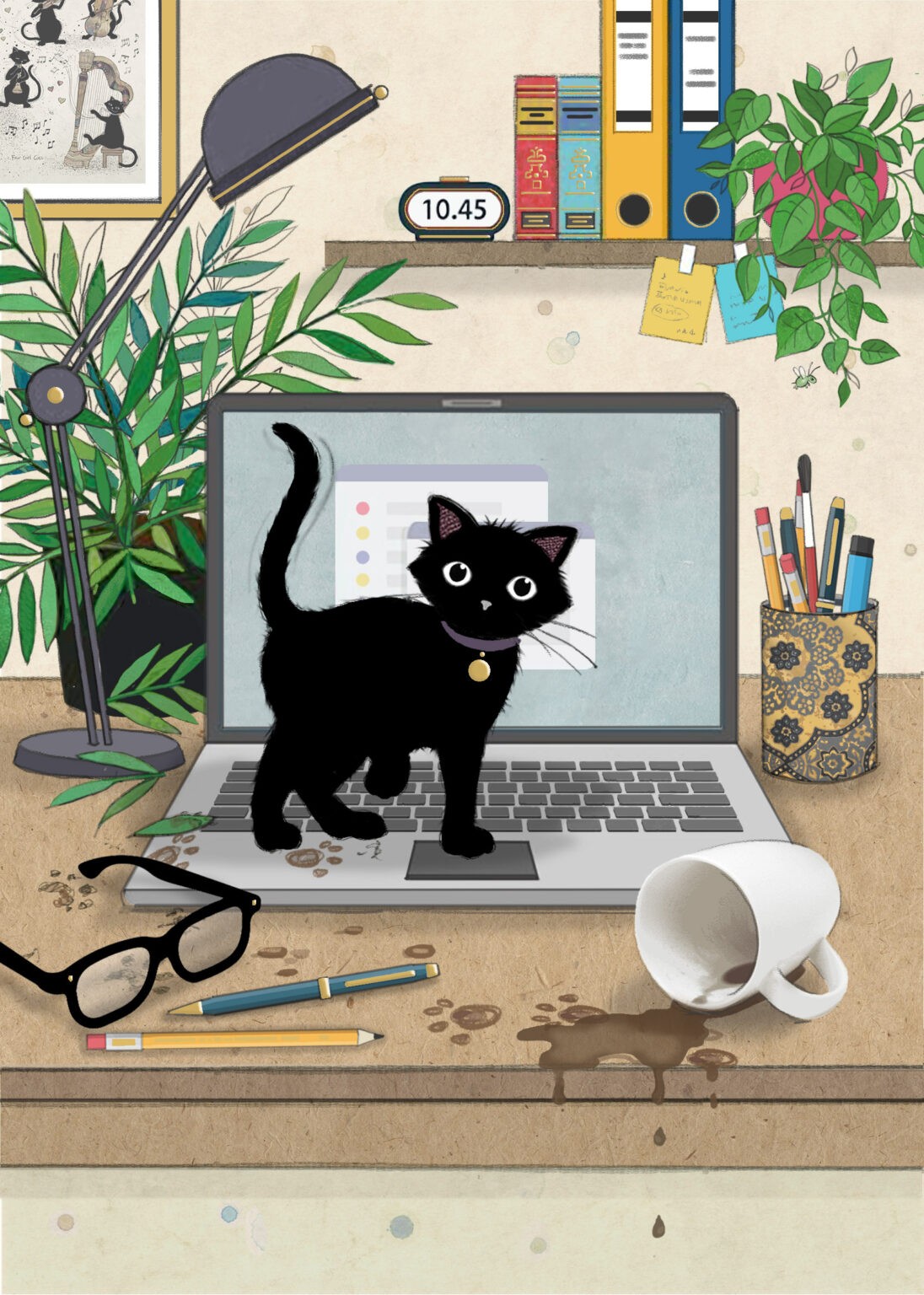 Bug Art Laptop Kitty