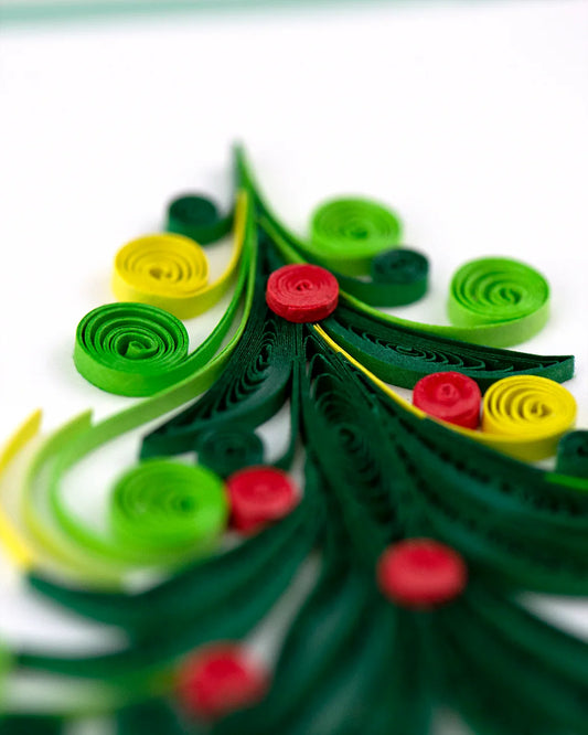 Quilled Christmas Tree Greeting Card