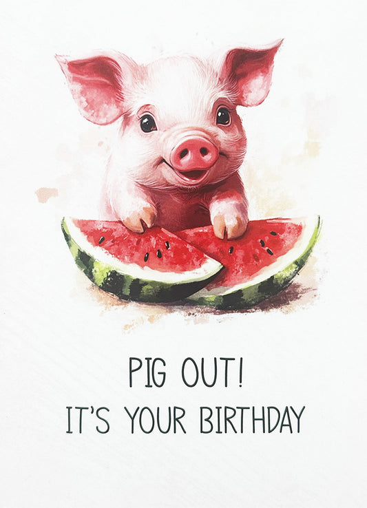 Birthday Card Piglet