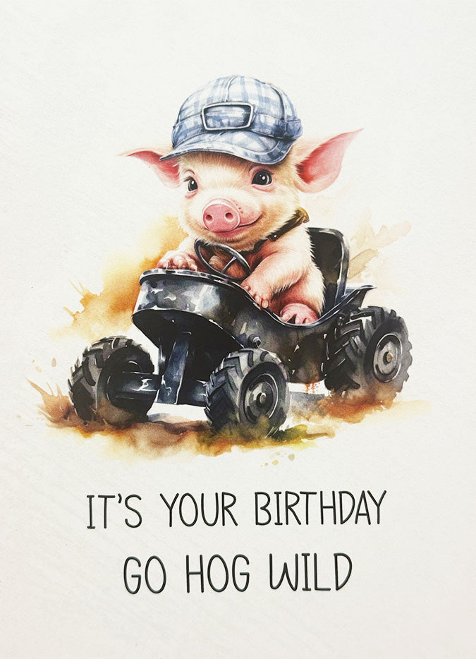 Birthday Card Pig