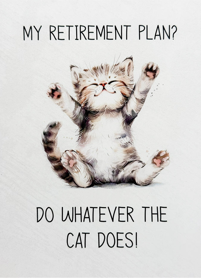 Retirement Card Kitten