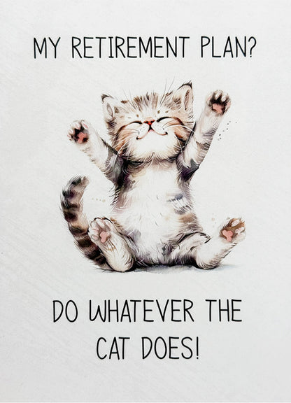 Retirement Card Kitten
