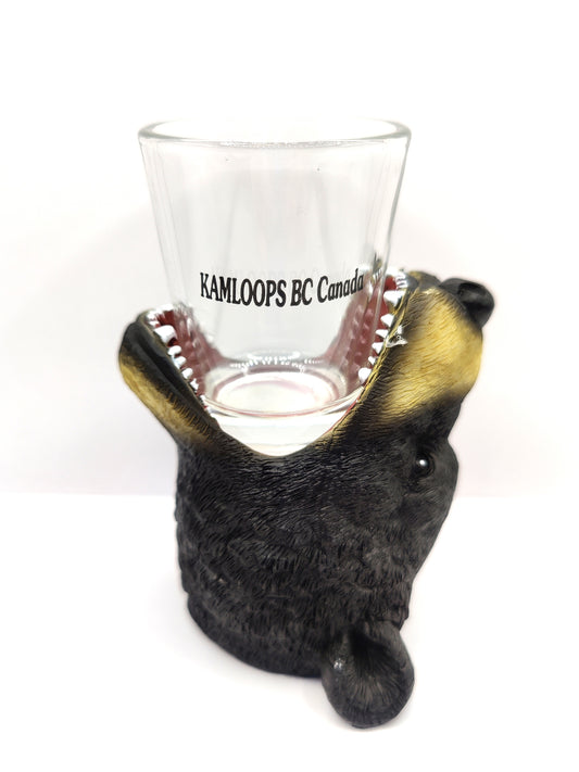 Kamloops 3D Bear Shot glass