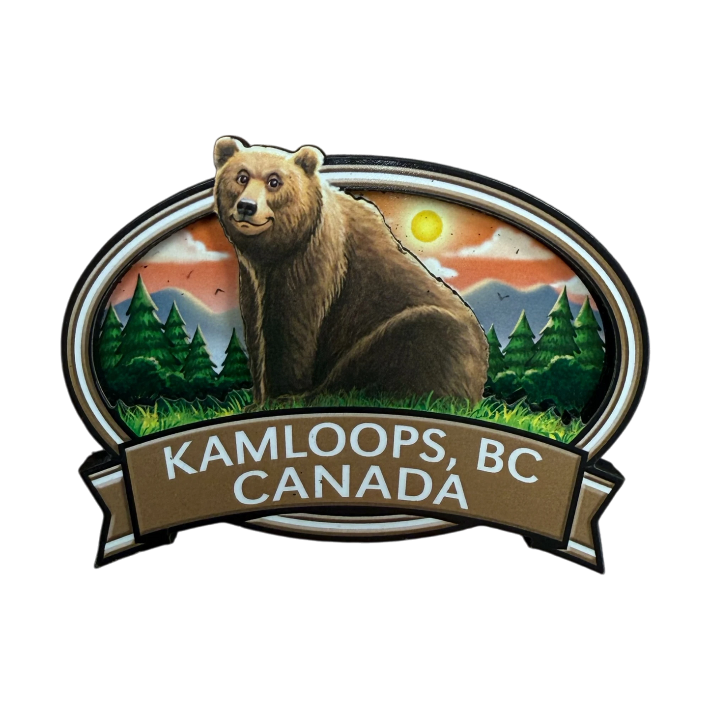 Kamloops 2D Magnet Brown Bear