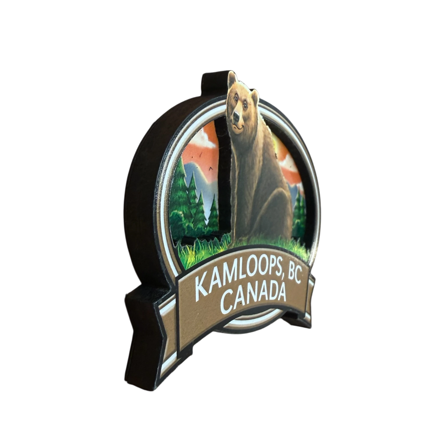 Kamloops 2D Magnet Brown Bear