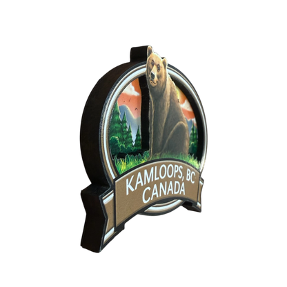 Kamloops 2D Magnet Brown Bear