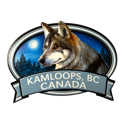 Kamloops 2D Magnet Wolf