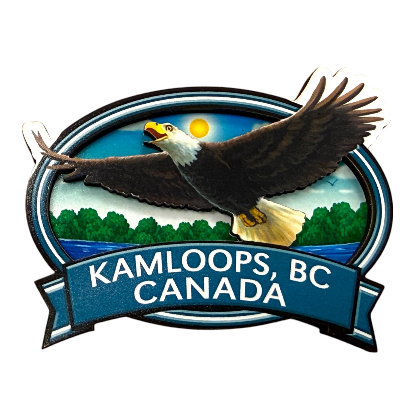 Kamloops 2D Magnet Eagle