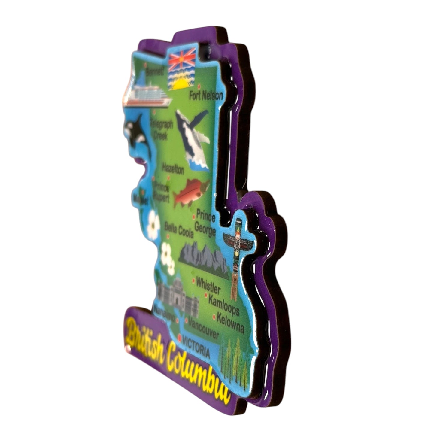 British Columbia 3D Map Magnet