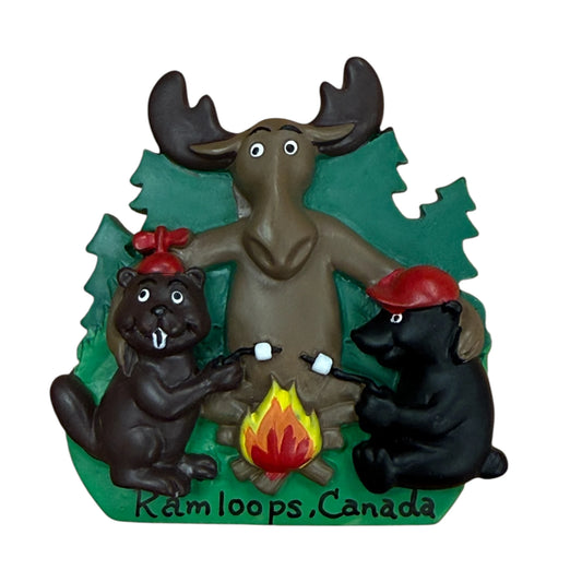 Kamloops Magnet Animal Campfire