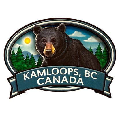 Kamloops 2D Magnet Black Bear