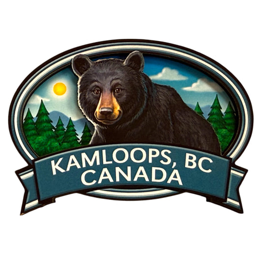 Kamloops 2D Magnet Black Bear
