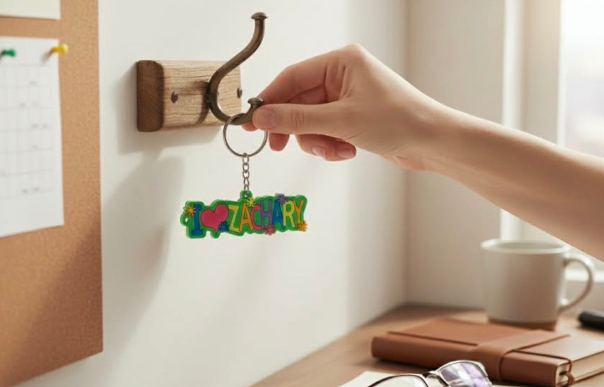 Colourful Name Keychain I 💗 Zachary