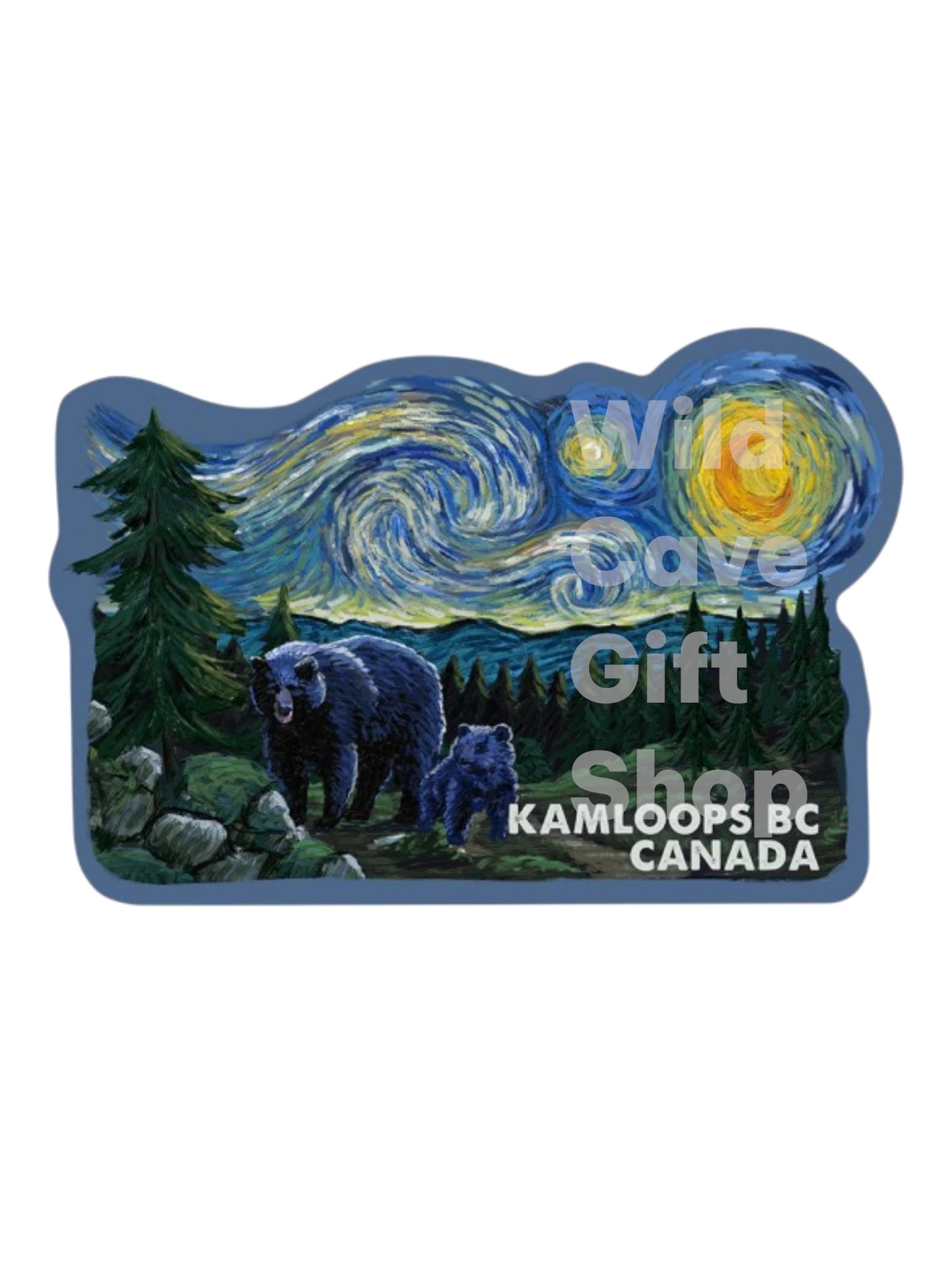 Kamloops Sticker Starry Night