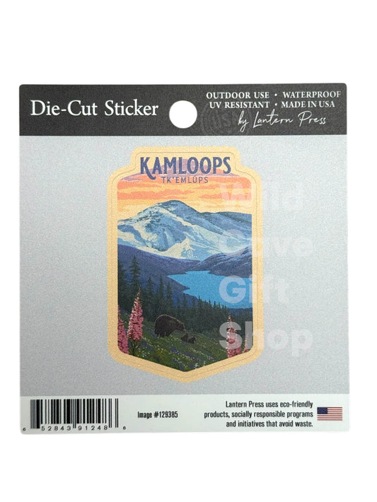 Kamloops Sticker Bear & Spring Flowers