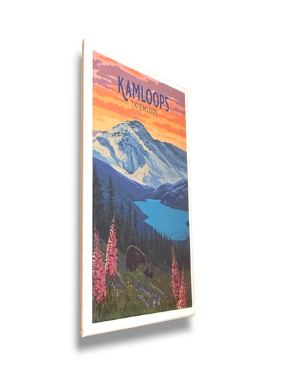 Kamloops Magnet Bear & Spring Flowers