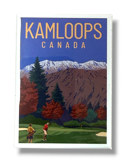 Kamloops Magnet Golfing Scene