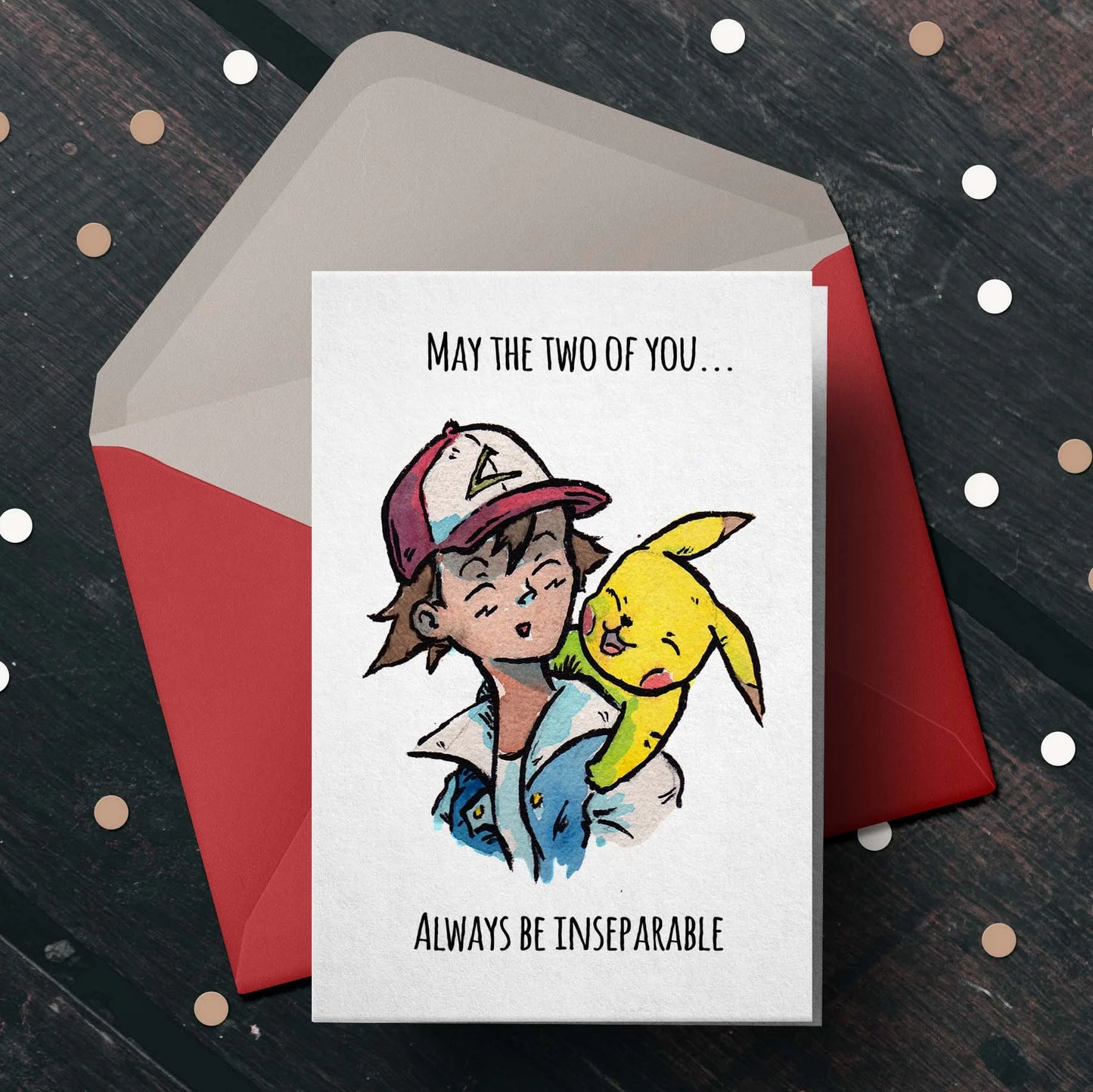"Inseparable" - Ash Pikachu Pokemon Anniversary Card
